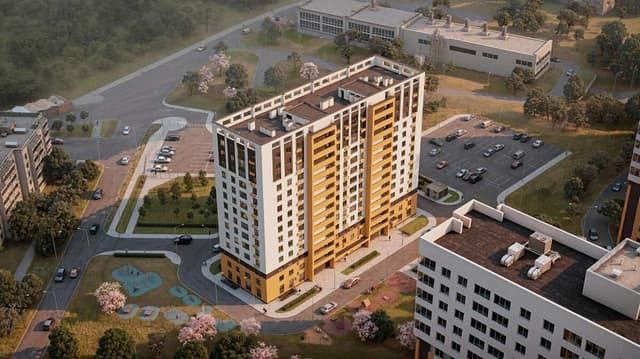 ЖК «Подкова. Дом на Цветочной» - 1-комнатная квартира, 41.9 м², 2 этаж